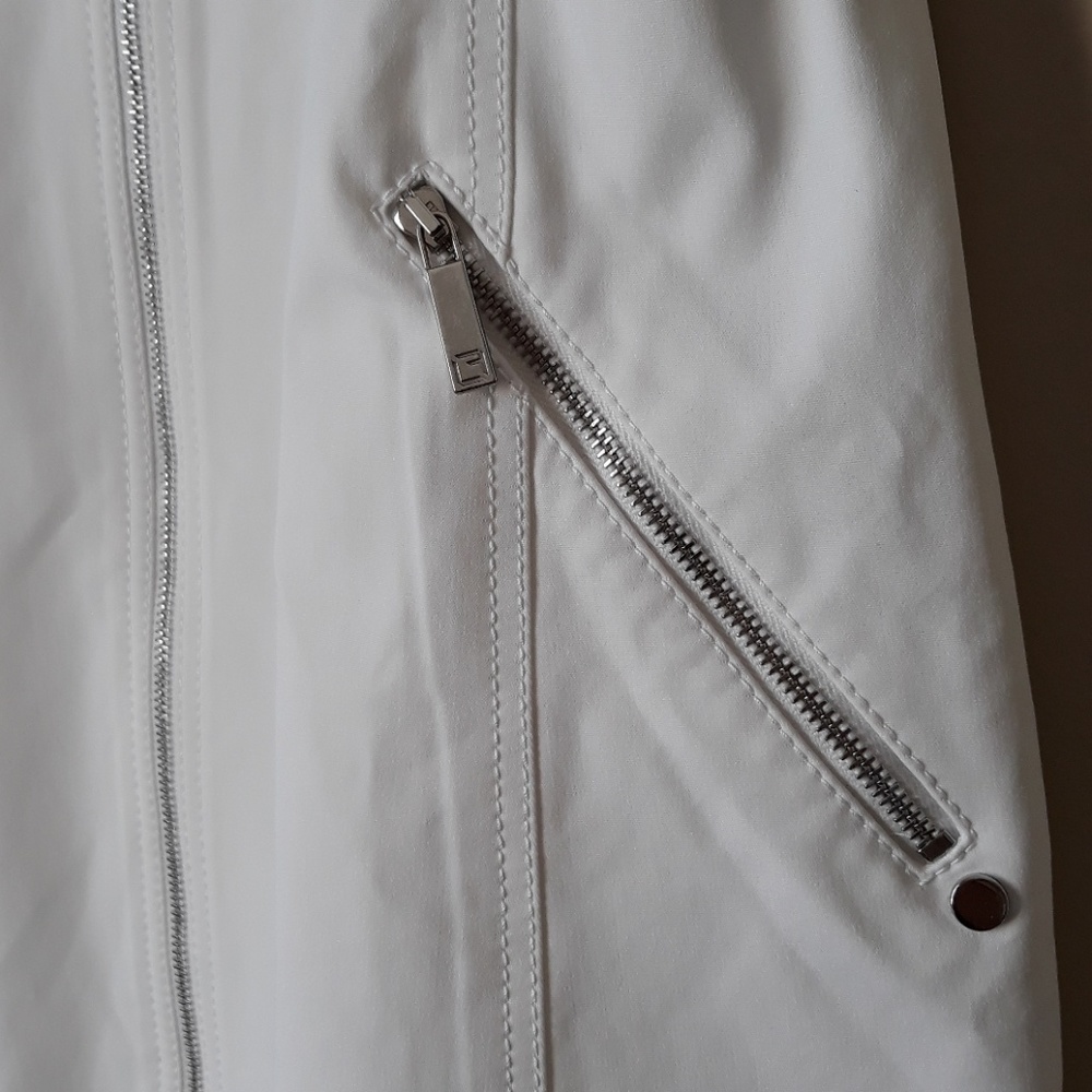 Lafayette 148 White Belted Full Zip Dress Sz 4 - Picture 5 of 8